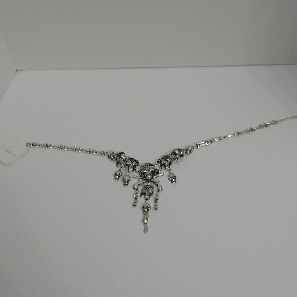 New 3D Skeleton Pirate Bone Dangle Necklace - Picture 6 of 8